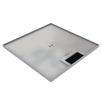 Produktbild DBK 260 051  -  Doppelboden-Auslass DBK 260 inkl. Deckel (SVZ) mit 5mm Vertiefung und 1 Bürstenauslass